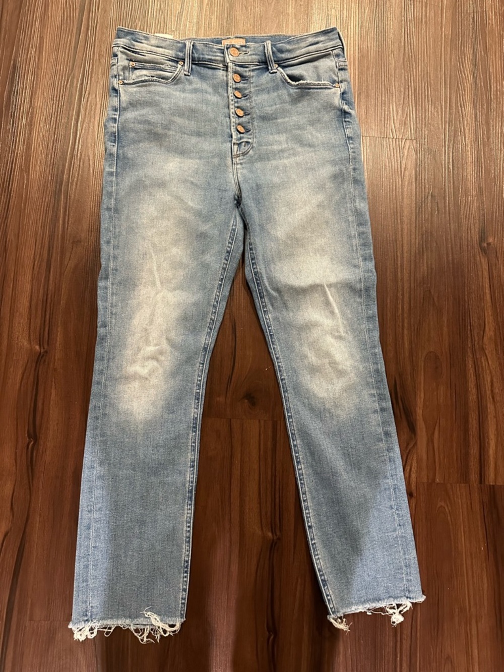 MOTHER Pixie Dazzler Ankle Fray Au Revoir Size 29